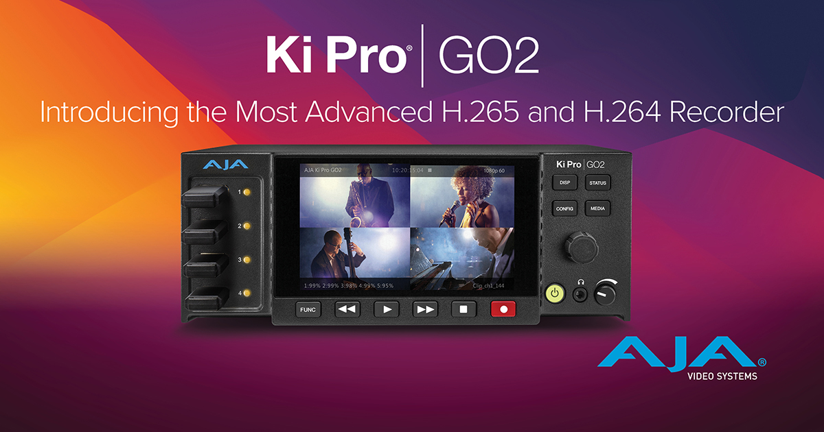 AJA 社、新しいマルチチャンネル HEVC/AVC レコーダー「Ki Pro GO2」を InfoComm 2024 で発表
